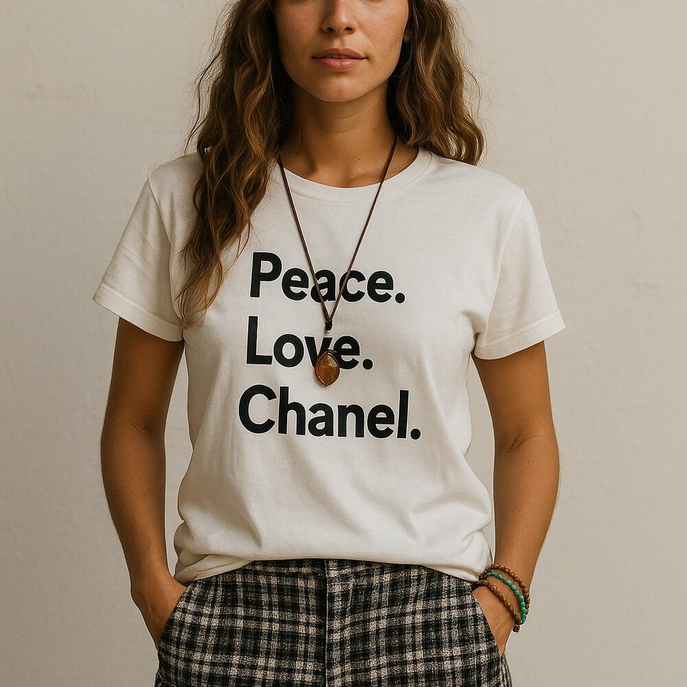 Handmade Peace Love and Luxury tee